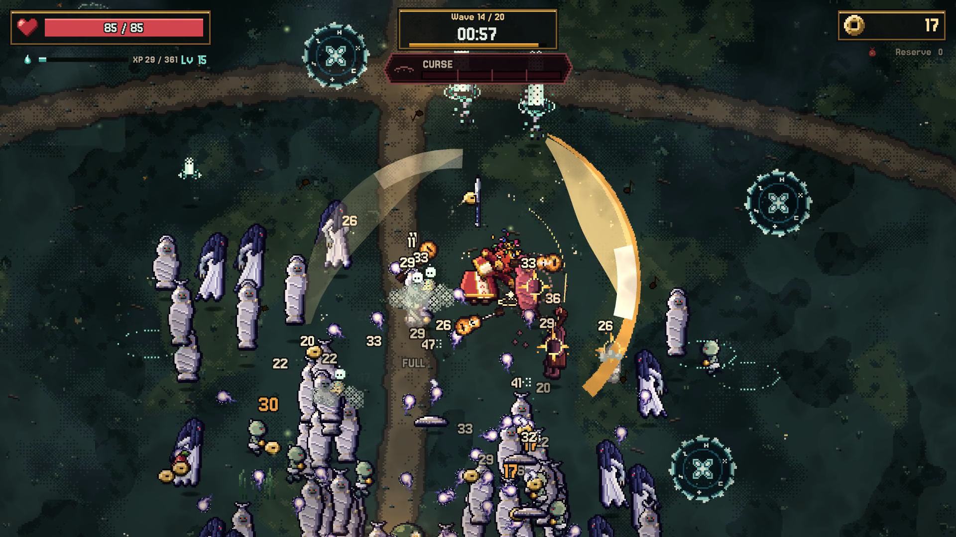 NISKALA with Ondel-Ondel, a towering playable character sweeping a broad melee arc.